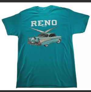 RENO 57 BEL AIR AUGUST NIGHTS TURQUOISE MENS T SHI